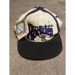 Vintage Colorado Rockies Snapback Hat Cap Game 93 Collectors Series With Tags
